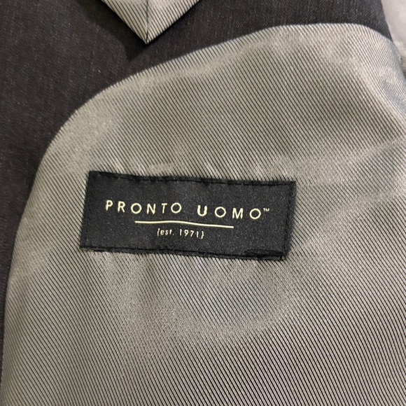 Pronto Uomo Charcoal Suit 48XL - Picture 2 of 5